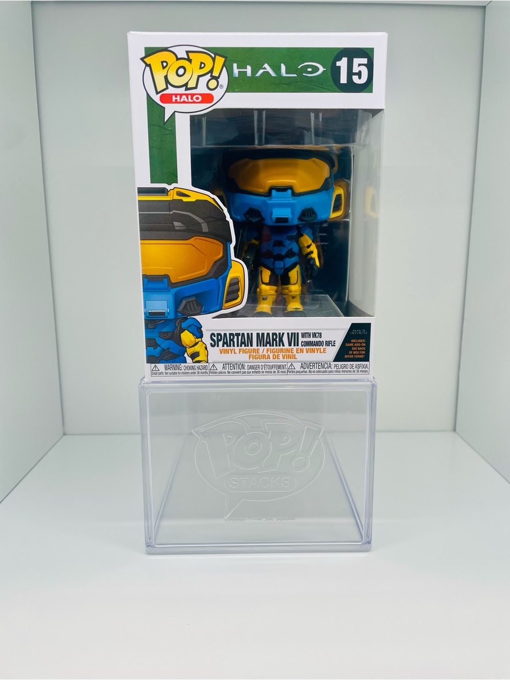 #15 Funko POP! Halo Spartan Mark VII Blue & Yellow Vinyl Figure